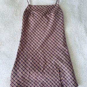 Plaid Spaghetti Strap Dress